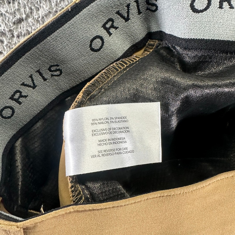 Orvis Shorts Men 32 Brown Nylon Cargo Windbreaker Hiking Gorpcore Travel Stretch - Picture 4 of 10